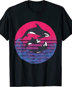 Orca Killer Whale Retro For Men Women Boys & Girls T-Shirt
