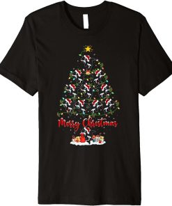 Orca Christmas Tree Lights Funny Orca Xmas Premium T-Shirt