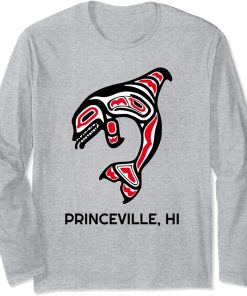 Princeville HI Native Aboriginal Orca Killer Whales Long Sleeve T-Shirt